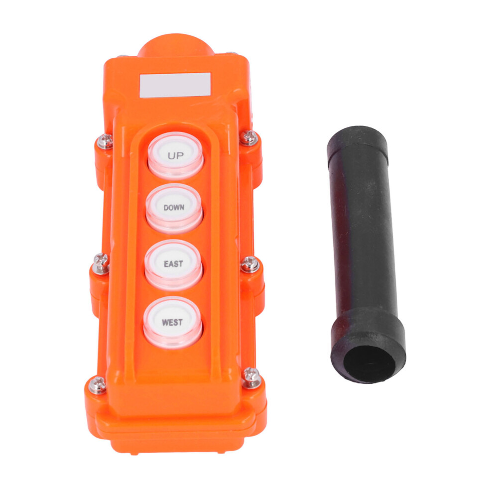 Rain Proof Crane Pendant Control Station, Up Down Switch Control Hoist Push Button Switch With Momentary Operation Abs Plastic Shell Impact 9169997643025