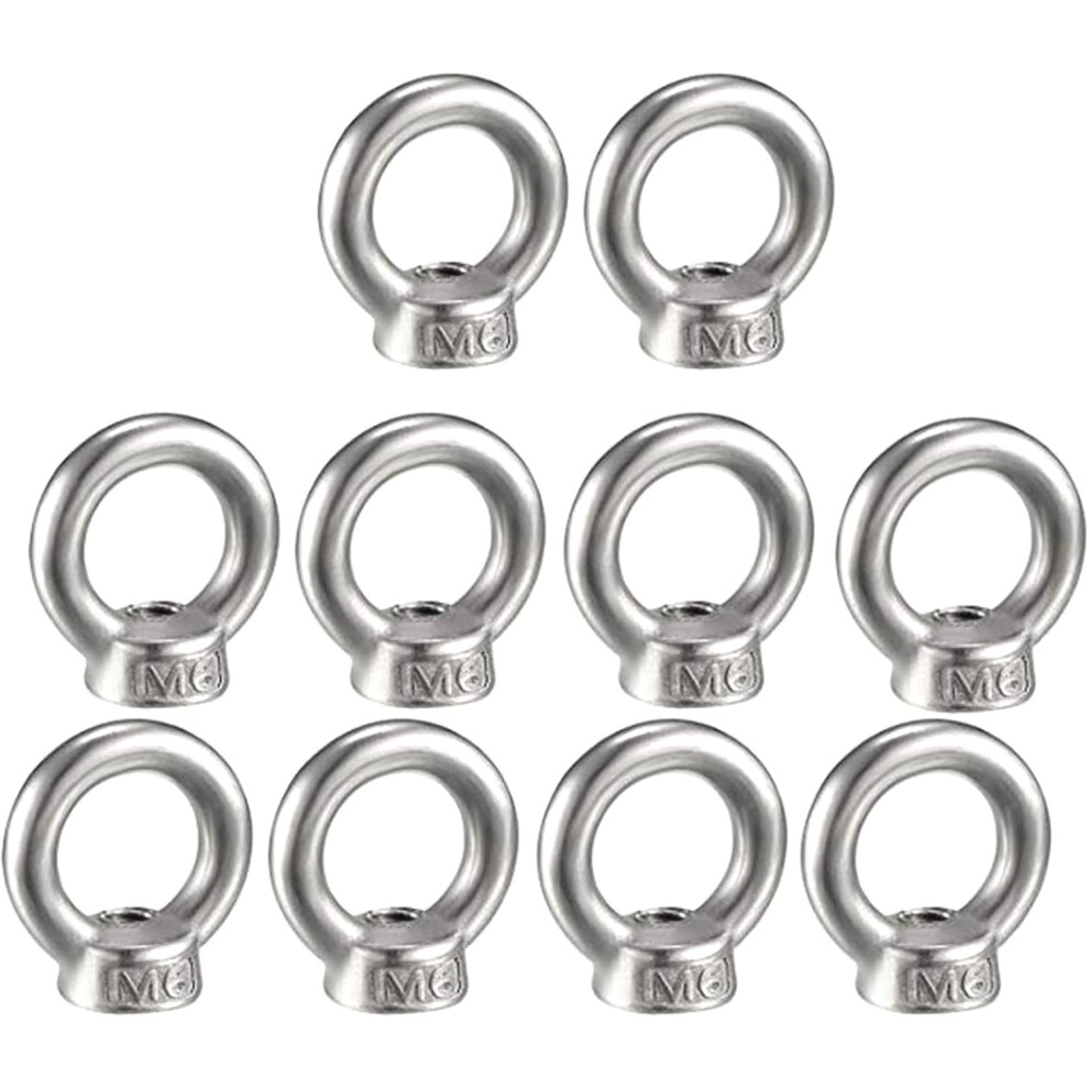 Stainless Steel Ring Lifting Eye Nut, Smooth No Burrs Durable Performance For Widely Used In Metallurgical Mining Equipment, Rail, Forestry, 9423501425072