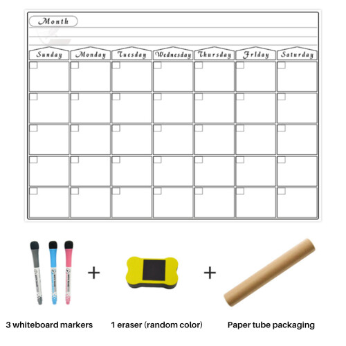 Ημερολόγιο με δυνατότητα στεγνού σβήματος με πλαίσιο αλουμινίου, μαγνητική 1