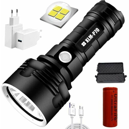Φακός LED LH351D Tactical, Φως κατάδυσης, 30000 έως 100000 Lumens, Βαρέως τύπου, Ανθεκτικός στη