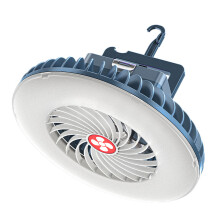 Lampe de camping LED, ventilateur portable avec batterie externe universelle, conception robuste et antichoc pour une utilisation fiable en