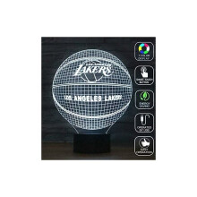 Kreatív kosárlabda világító művészet, 3D vizuális effektusú LED illúziós lámpa távirányítóval és cserélhető lámpákkal