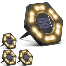 Lampes solaires de sol, étanches IP67, antidérapantes, pour éclairage extérieur, installation facile, durables, allumage/extinction automatiques,