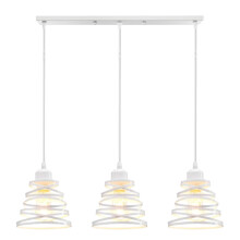 Lampada a sospensione industriale per ampia applicazione, paralume in vetro trasparente, lampada a sospensione con altezza regolabile, finitura