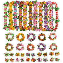 Luau Party Decorations: 40 Packs Of Assorted Floral Leis, Durable And Comfortable, Ideal For Creating A Vibrant And Festive Atmosphere