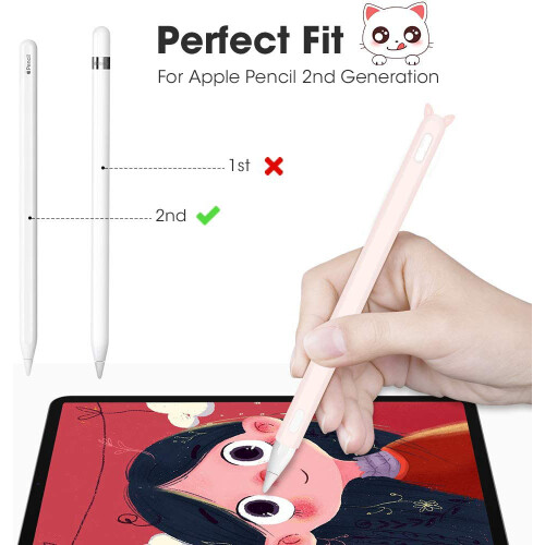 Θήκη σιλικόνης για Apple Pencil 2ης γενιάς, με αντιολισθητικό σχεδιασμό και ασύρματη 1