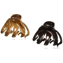 Snygga håraccessoarer, halkfria bläckfiskklor för medelstyckigt till tjockt hår, svart och sköldpaddsfärgat (1-pack)