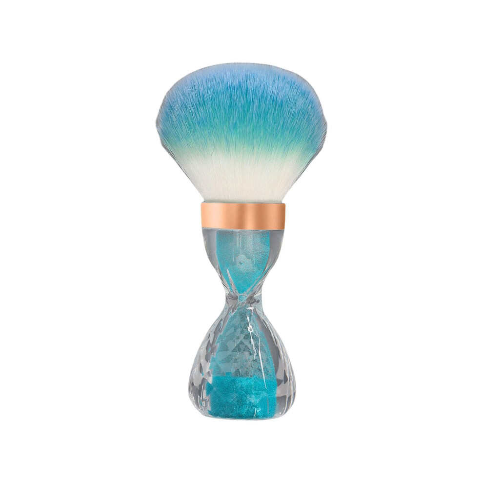 Nail Dust Brush with Ergonomic Hourglass Handle for Acrylic Nails and Makeup Powder Cleaning