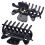Set di fermagli per capelli francesi da donna, 6 pezzi, accessori per capelli in plastica nera con materiale resistente e design decorativo per 2