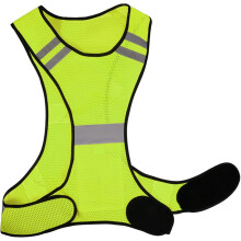 Echipament de siguranță pentru ciclism, vestă respirabilă, vestă reflectorizantă ușoară, mărime reglabilă, galben fluorescent (SM), ideal