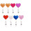 Bling Love Heart Badge Reel, Ελαφρύ υλικό ABS, Αναδιπλούμενη βάση για εθελοντές, Σχεδιασμός 1