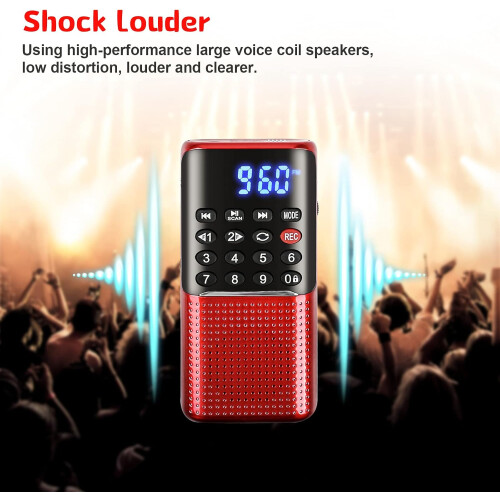 Rechargeable Battery Portable Radio, User-Friendly Multi-Function Device With Immersive Sound For Your Active Lifestyle 2