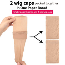 Light Brown Stocking Wig Caps, Natural Looking Ultra-Thin And Lightweight Design For Invisible Wear, Convenient To Use And Wash With Durable Stretchy