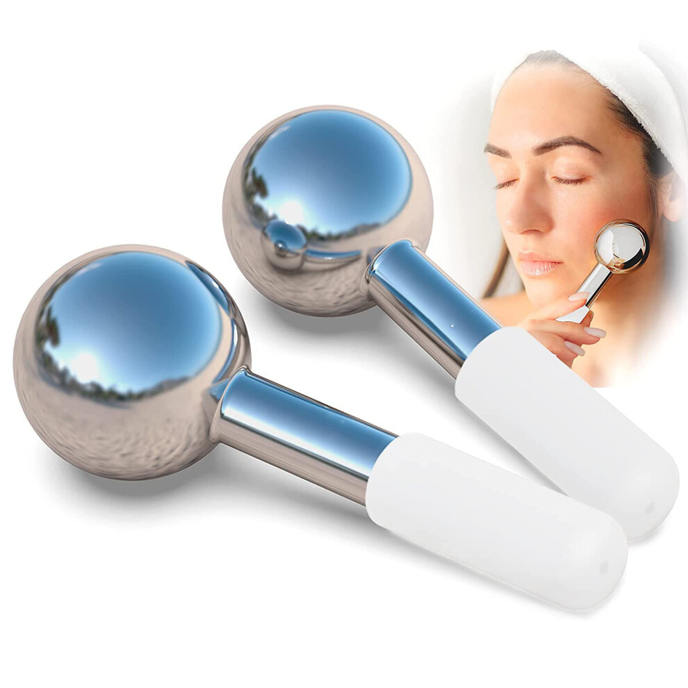 Beauty Routines Ice Globes, Facials Cold Roller Promotes Collagen Production And Blood Circulation, Surgical Grade Stainless Steel Cryo Sticks,
