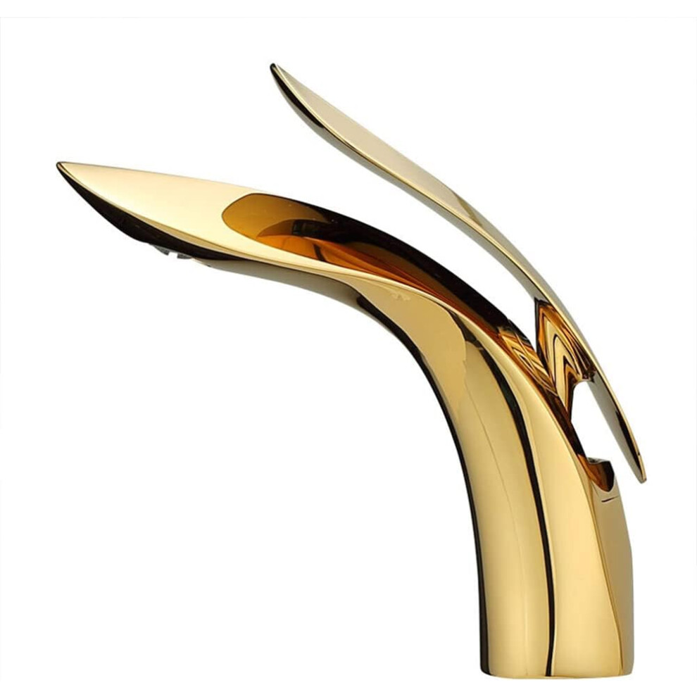Touchless Faucets For Bathroom, Black Brass Basin Faucet With Hot And Cold Water Mixer, Durable Surface Treatment And Single Hole Design For Easy 9433291252949