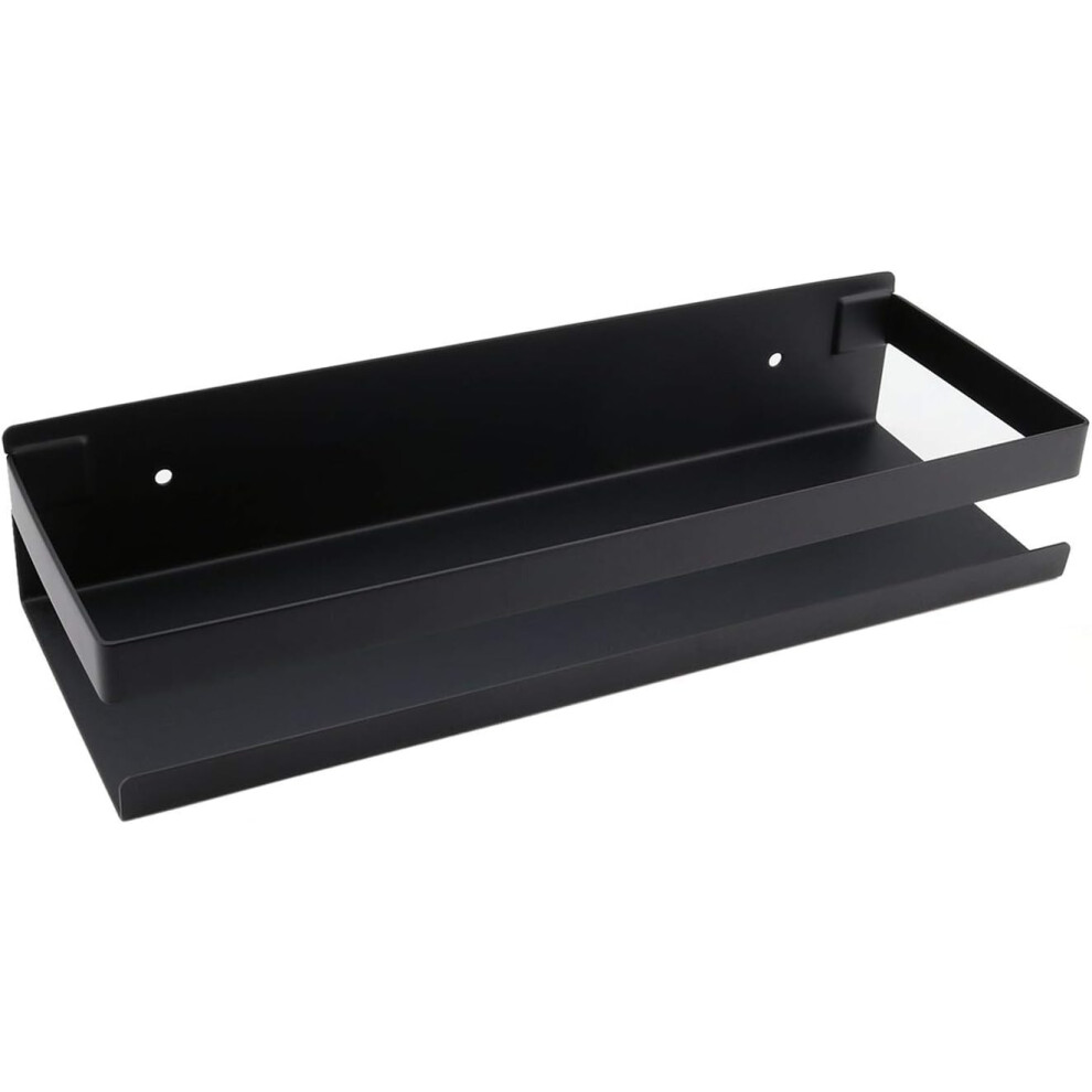 Modern No-Drilling Wall Shelves, Aluminum Alloy Material Floating Shelves For Bathroom Storage (20-40Cm Matte Black) 9358999066233