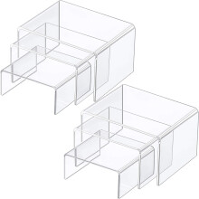 Display Solution, Minimalist Modern Design Clear Acrylic Plexiglass Risers for Display, Durable Clear Acrylic Floating Effect, Easy to Clean Showcase