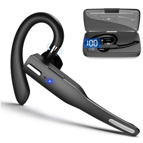 Bluetooth-headset med håndfri opkald, hurtig og stabil forbindelse til iPhone og Android, støjreduktion til arbejde og kørsel 1