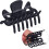 Set di fermagli per capelli francesi da donna, 6 pezzi, accessori per capelli in plastica nera con materiale resistente e design decorativo per 3