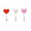 Bling Love Heart Badge Reel, Ελαφρύ υλικό ABS, Αναδιπλούμενη βάση για εθελοντές, Σχεδιασμός 3