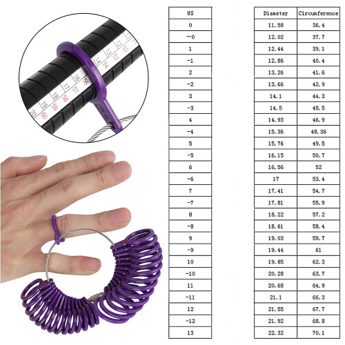 Jewelry Tool Ring Sizer for Engagement Wedding Bands, Easy Size Determination with Fine Workmanship 2