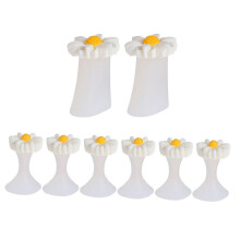 8pcs Silicone Toe Separators Pedicure Toe Dividers Soft Reusable Spacers for Nail Polish and Foot Care