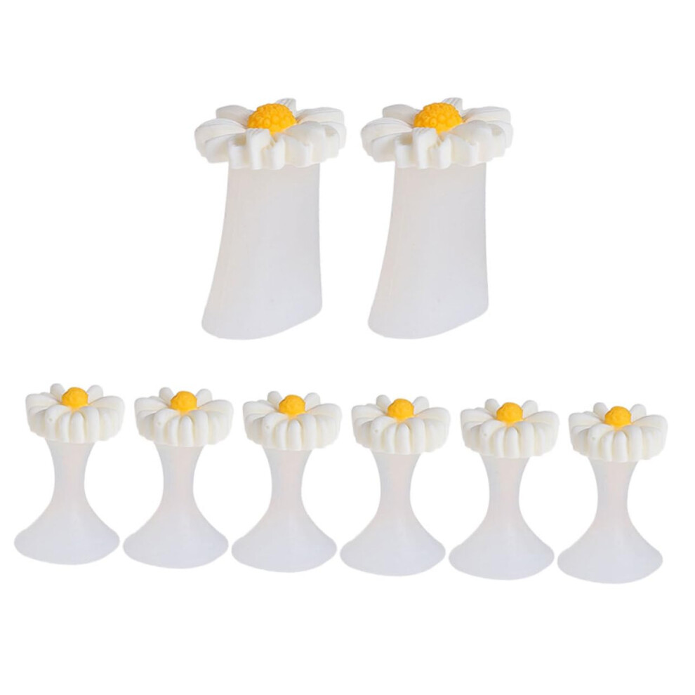 8pcs Silicone Toe Separators Pedicure Toe Dividers Soft Reusable Spacers for Nail Polish and Foot Care