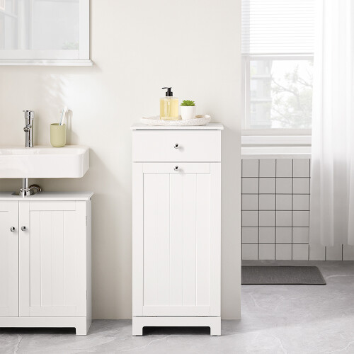 SoBuy Ντουλάπι Πλυντηρίου Λευκό 40x38x90 εκ. 1