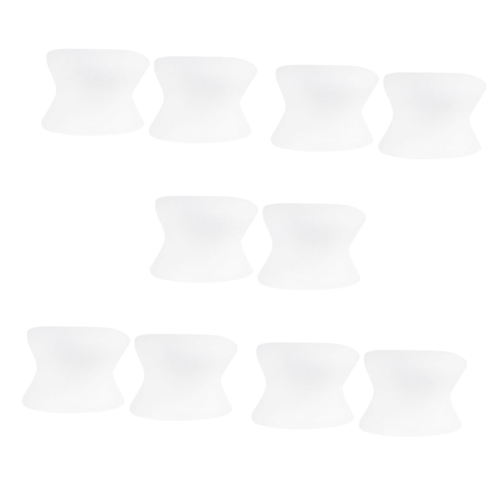 Small White Soft SEBS Toe Separators Bunion Corrector Washable Reusable Foot Pain Relief for Men Women