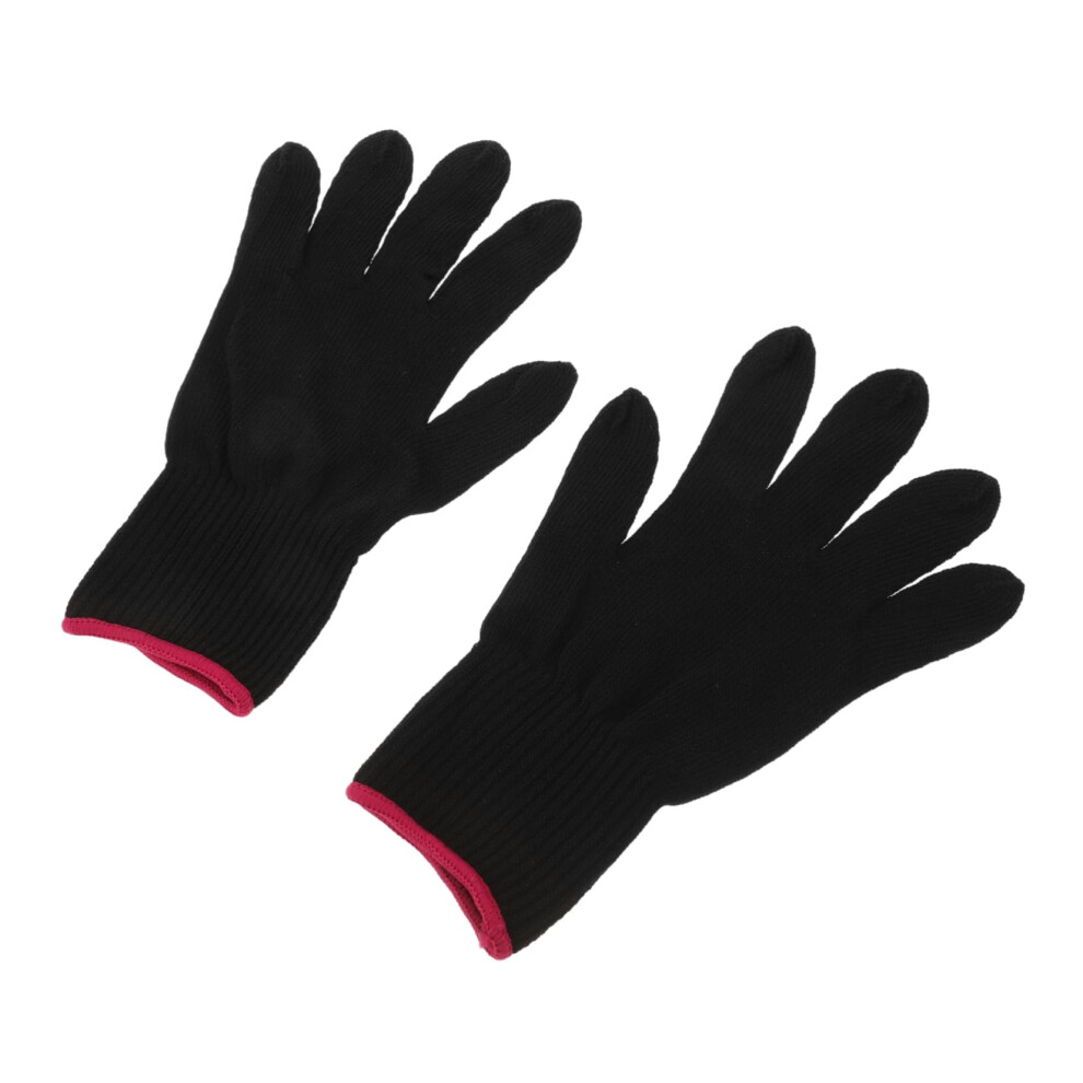 Heat Resistant Styling Glove with Flexible Fit and Heatproof Mat for Curling Wand and Flat Iron