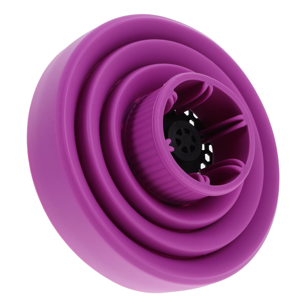 Purple Retractable Silicone Hair Dryer Diffuser With Curlenhancing Airflow, Foldable Heatresistant Design For Curly Hair,