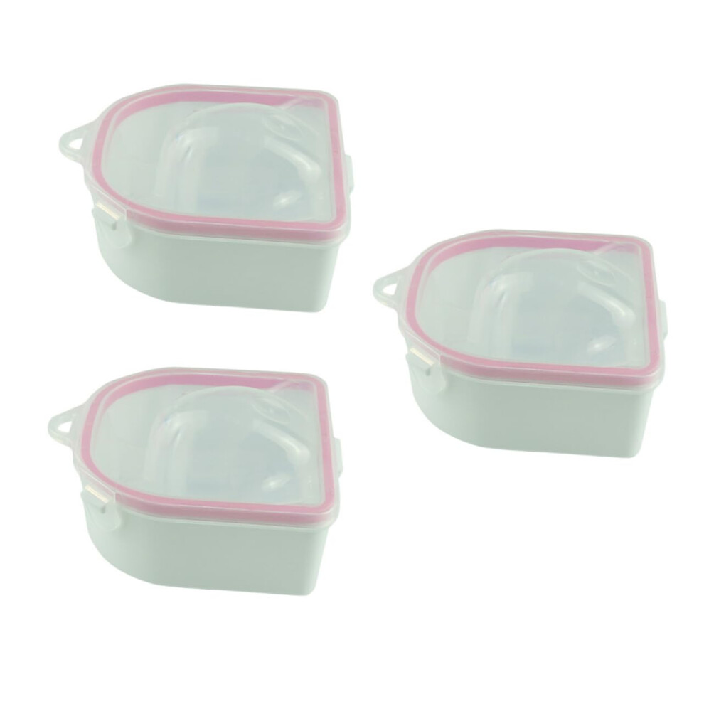 Nail Soak Bowl Set for Fast Acrylic Removal and Cuticle Softening, 3pcs Manicure Soaking Tray