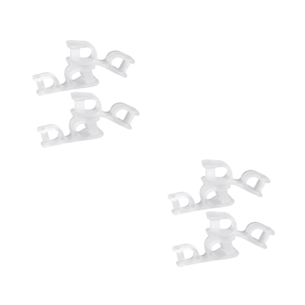8 Pairs Clear SEBS Toe Separators Bunion Corrector for Toe Alignment and Comfort Fit