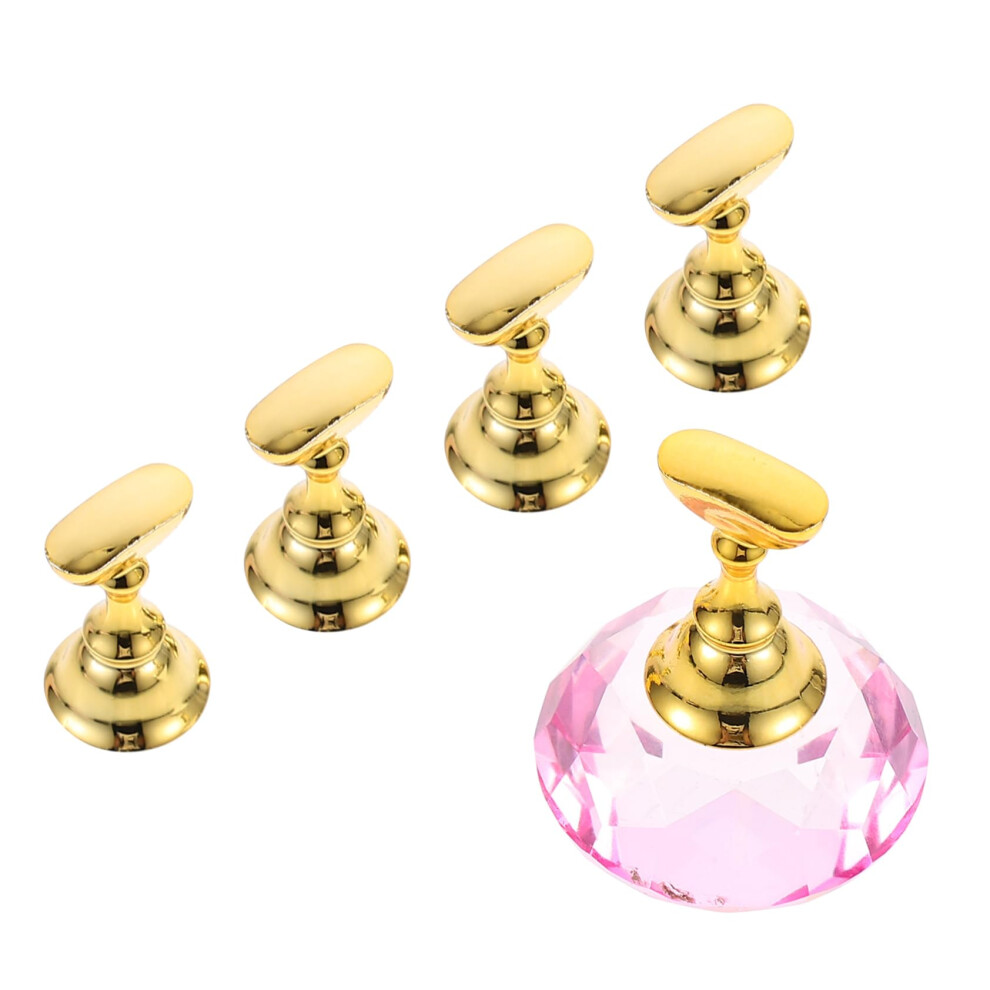 Nail Practice Stand with Magnetic Nail Display Holder for Salon Training and Reusable Tips
