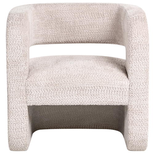 Beliani Armchair VIDSEL Chenille Beige 1