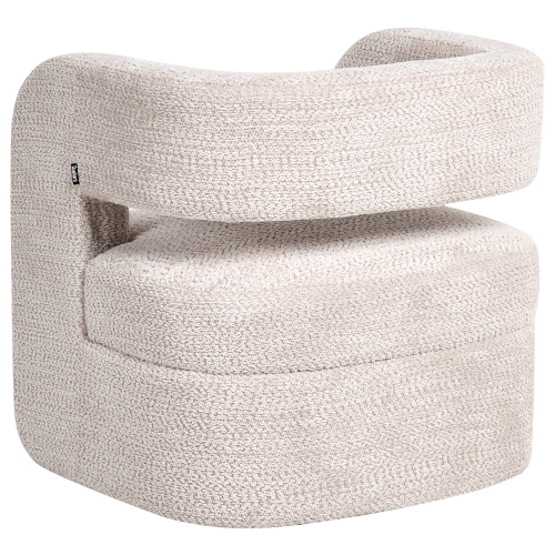 Beliani Armchair VIDSEL Chenille Beige 2