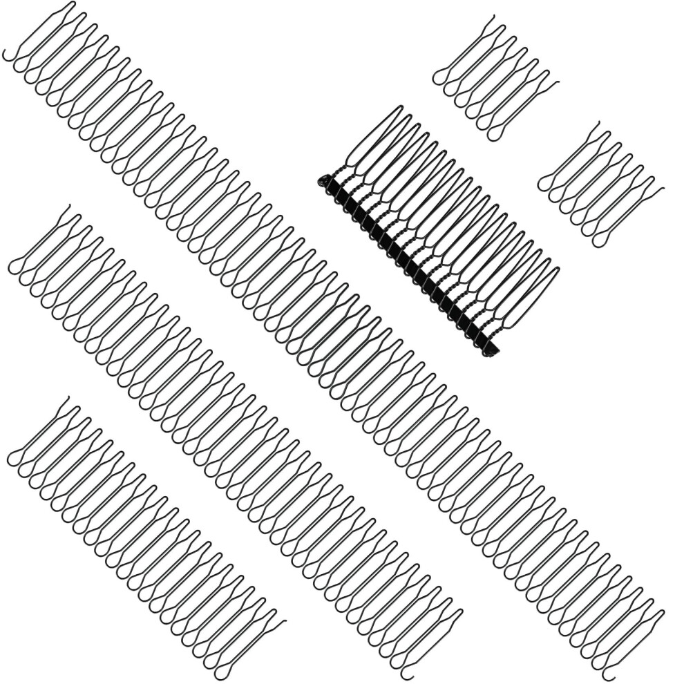 Unisex Black Ushape Wig Clips 5 Pack With Hair Finishing Comb, Secure Invisible Hold For Braids And Updos, Alloy