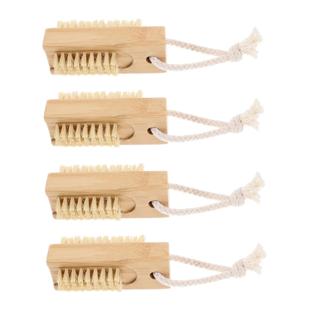 4pcs Nail Cleaning Brush Set for Manicure Pedicure, Gentle Deep Cleaning for Home and Salon