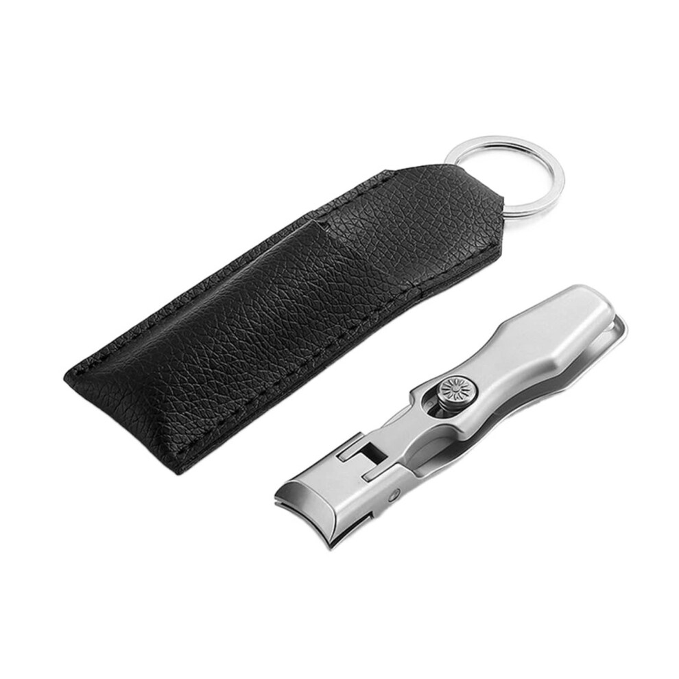 Stainless Steel Wide Jaw Nail Clipper with Case â Anti Splash Guard for Thick Nails