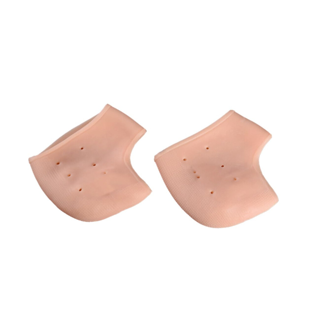 Silicone Gel Heel Socks for Pain Relief and Moisturizing, Breathable Sleeves for Dry Cracked Heels