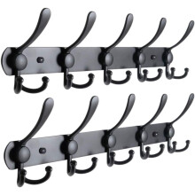 Coat Rack Wall Mount, Patented Design Heavy Duty Metal For Versatile Usage In Any Room