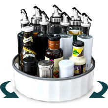 Kitchen Hero, Stainless Steel Lazy Susan Organizer for Spices, Condiments, Cosmetics - Heavy Duty Turntable, Rustproof Surface