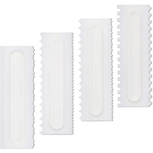 Cake Decorating Essentials, Cake Edge Tools Set, Food Grade Plastic, Professional Baking Tools With Easy To Clean Design, For Kitchen And Bakery Use,