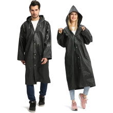 Poncho de chuva impermeável para adultos, durável, reutilizável, com fecho de pressão na parte inferior, portátil para viagens, parques