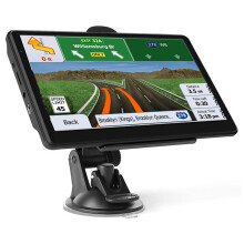 GPS professionnel pour camions, itinéraires personnalisés, guidage vocal, mises à jour cartographiques à vie, alertes de vitesse et de feux