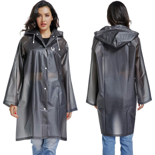 Αδιάβροχο unisex για όλες τις εποχές, ανθεκτικό, ανθεκτικό στο σκίσιμο πόντσο με 2