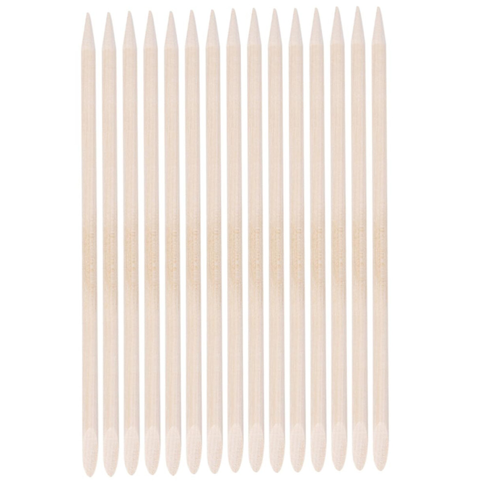 Orange Cuticle Pusher Sticks Set 50Pcs Dualend Nail Cleaner For Precise Cuticle Care And Manicure