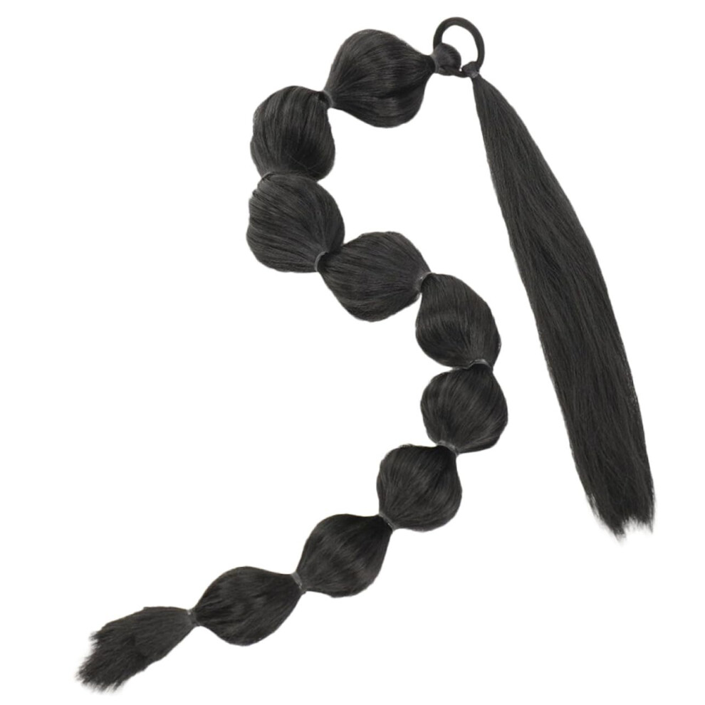 Unisex Synthetic Bubble Ponytail Extension For Women, Afro Style Hairpiece With Instant Volume Boost