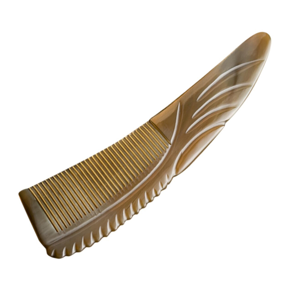 Unisex Ox Horn Comb Antistatic Detangling Scalp Massage For Smooth Hair Care Ergonomic Grip