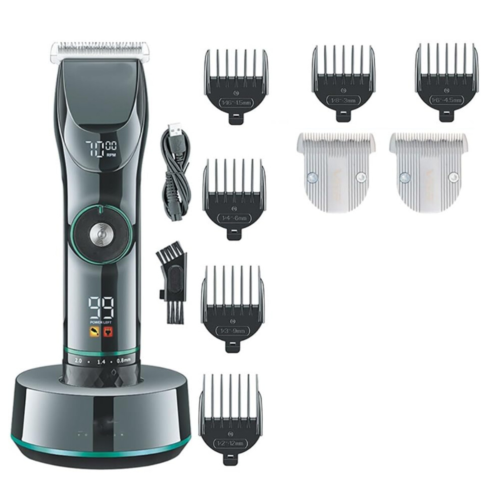 Hair Clippers for Men Cordless Waterproof Trimmer with Stainless Steel Blades USB Rechargeable